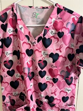 Gt performance breast cancer scrub top